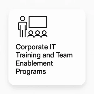 Programas de formación tecnológica para empresas y empleados.