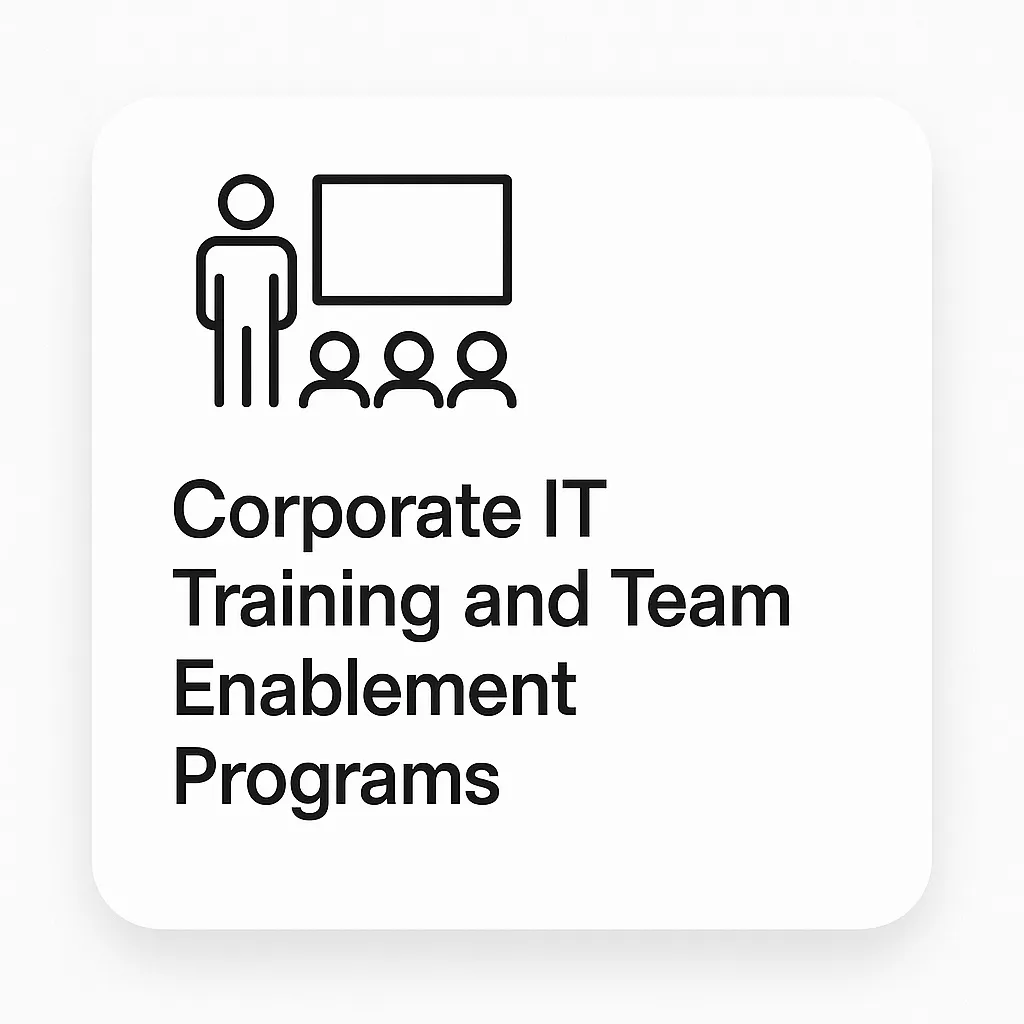 Programas de formación tecnológica para empresas y empleados.